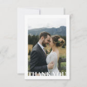 Modern Minimalist Calligraphy Crest monogram Photo Dankeskarte (Vorderseite)