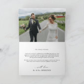 Modern Minimalist Calligraphy Crest monogram Photo Dankeskarte (Innenseite)