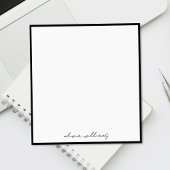 Modern Minimalist Calligraphy Monogram Notizblock