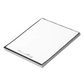 Modern Minimalist Calligraphy Monogram Notizblock (Rotiert)