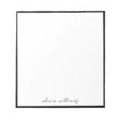 Modern Minimalist Calligraphy Monogram Notizblock (Vorderseite)