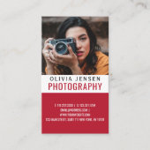 Modern Minimalist Calligraphy Script Fotograf Visitenkarte (Vorderseite)