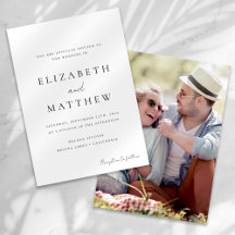 Modern Minimalist Calligraphy Script Photo Wedding