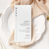 Modern & Minimalist Calligraphy Wedding Flat Menu Menükarte