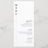 Modern & Minimalist Calligraphy Wedding Flat Menu Menükarte (Vorderseite)