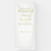 Modern Minimalist Chartreuse Wedding Welcome Banner (Vertikal)