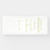 Modern Minimalist Chartreuse Wedding Welcome Banner (Horizontal)