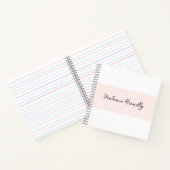 Modern Minimalist Chic Blush Pink White Notizblock (Innenseite)