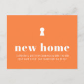 Modern Minimalist Chic Key Hole New Home Ankündigungspostkarte (Vorderseite)