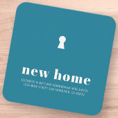 Modern Minimalist Chic Key Hole New Home Mitteilungskarte