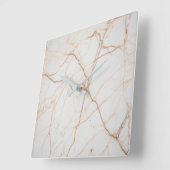 modern minimalist chic scandinavian white marble quadratische wanduhr (Winkel)