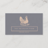 Modern Minimalist Chickens Farm Fresh Eggs Visitenkarte (Vorderseite)