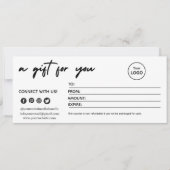 Modern Minimalist Christmas Gift Card (Vorderseite)