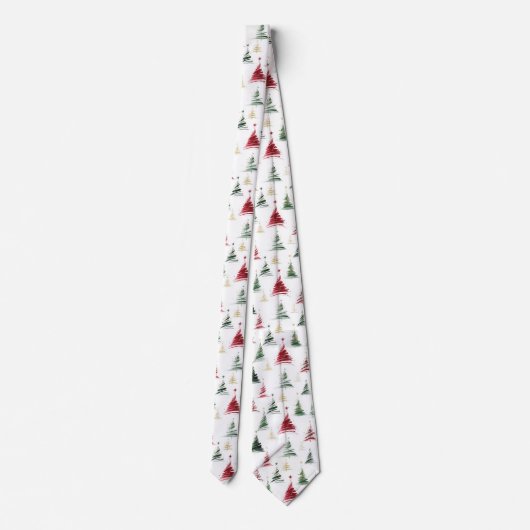 Modern Minimalist Christmas Tree Neck tie Krawatte (Rückseite)