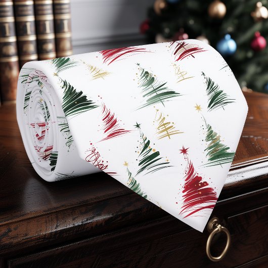 Modern Minimalist Christmas Tree Neck tie Krawatte