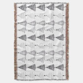 Modern Minimalist Christmas Trees Doodles Decke (Vorderseite Vertikal)