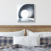 Modern Minimalist Circular Architecture Art - Abst Leinwanddruck (Insitu (Schlafzimmer))