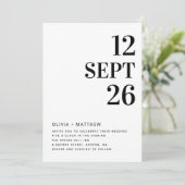 Modern Minimalist Clean Wedding | Photo & QR Code Einladung (Stehend Vorderseite)