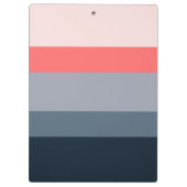 Modern Minimalist Color Block Monogrammed Klemmbrett (Rückseite)