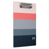 Modern Minimalist Color Block Monogrammed Klemmbrett (Rechts)