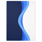 Modern Minimalist Company Blue White Business Klemmbrett (Rückseite)