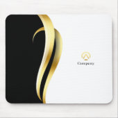 Modern Minimalist Company Blue White Business Mousepad (Vorne)