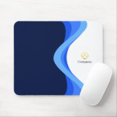 Modern Minimalist Company Blue White Business Mousepad (Mit Mouse)