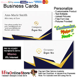 Modern Minimalist Company Orange Yellow Black  Visitenkarte