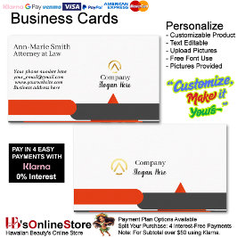 Modern Minimalist Company Red Black White Logo Visitenkarte