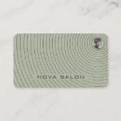 Modern Minimalist Concentric Fine Line Reverse BG Visitenkarte (Vorderseite)