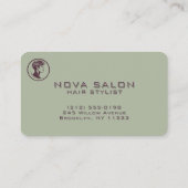 Modern Minimalist Concentric Fine Linework Visitenkarte (Rückseite)