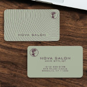 Modern Minimalist Concentric Fine Linework Visitenkarte