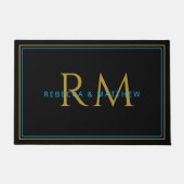 Modern Minimalist Couple Monogram Fußmatte (Vorderseite)