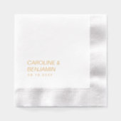 modern minimalist couples name wedding servietten mit folie (Vorderseite)