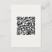 Modern Minimalist Cream & Black Script Wedding  Begleitkarte (Rückseite)