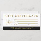 Modern Minimalist Custom Business Gift Certificate (Vorderseite)