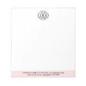 Modern Minimalist Custom Business Logo Branding Notizblock (Vorderseite)