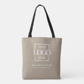 Modern Minimalist Custom Business Logo Promotional Tasche (Rückseite)