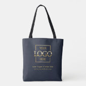 Modern Minimalist Custom Business Logo Promotional Tasche (Rückseite)