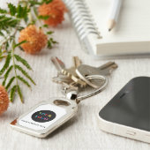 Modern Minimalist Custom Business Logo Schlüsselanhänger (Seite)