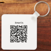 Modern Minimalist Custom Business Logo Schlüsselanhänger (Rückseite)