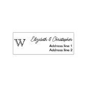 Modern minimalist custom monogram return address  permastempel (Design)