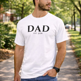 Modern Minimalist Dad Established  T-Shirt