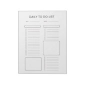 Modern Minimalist Daily To-Do List Notepad Notizblock (Rotiert)