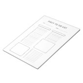 Modern Minimalist Daily To-Do List Notepad Notizblock (angewinkelt)