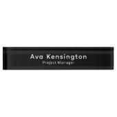Modern Minimalist Desk Name Plate | Personalized  Namensplakette (Vorderseite)