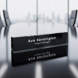 Modern Minimalist Desk Name Plate | Personalized  Namensplakette