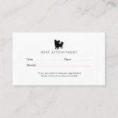 Modern Minimalist Dog Grooming Silhouette Logo Terminkarte (Vorderseite)