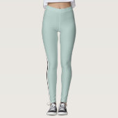 Modern Minimalist Duck Egg Green Stylish Athletic Leggings (Vorderseite)