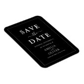 Modern minimalist dunkles schwarzes Luxus-Save-the Magnet (Rechte Seite)